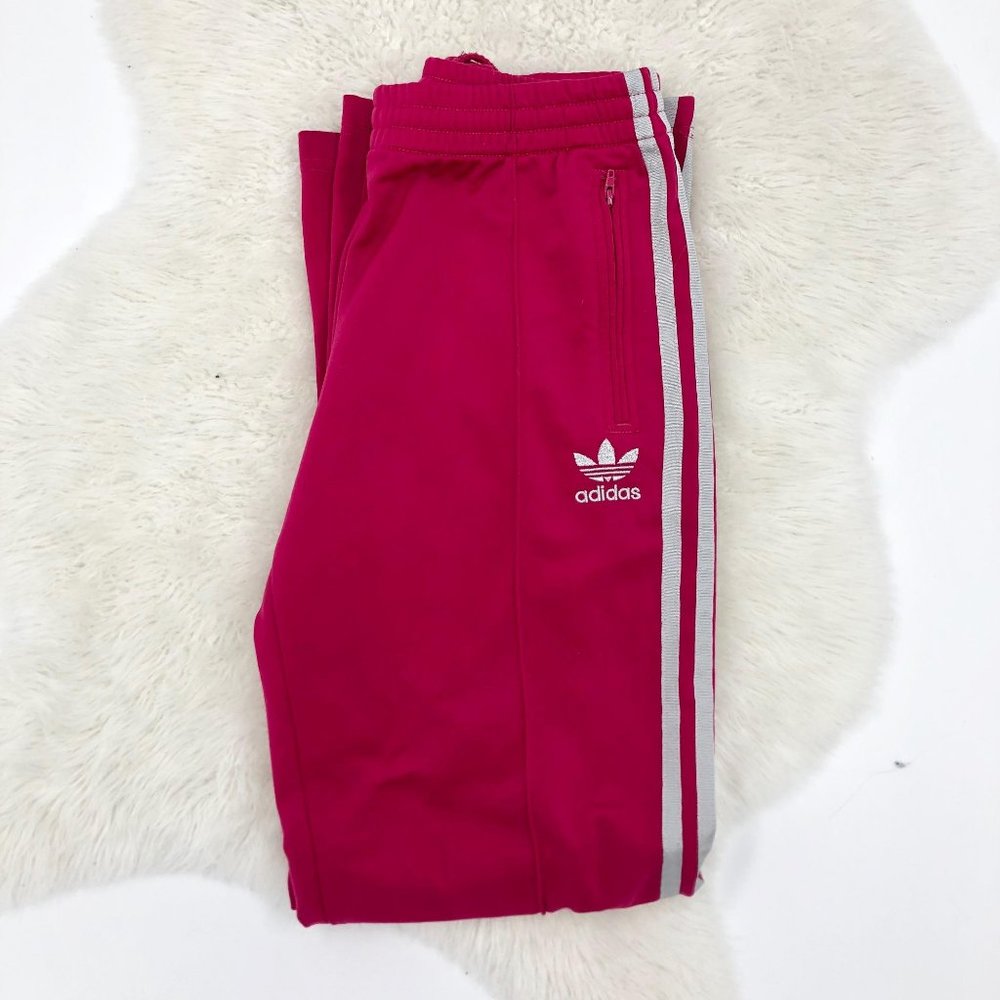 ADIDAS Vintage Hot Pink White Track Pants Joggers - Picture 14 of 16